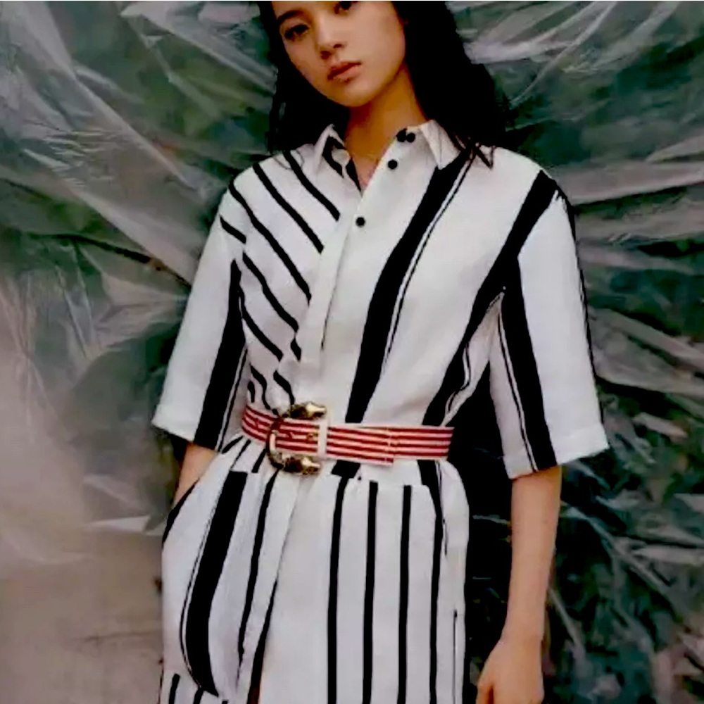Maje Striped Shirt Dress